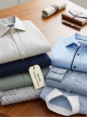 Men's Dress Shirt Bundle of 7 Size M